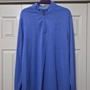 Mizzen+Main Blue KPI Quarter-Zip Pullover